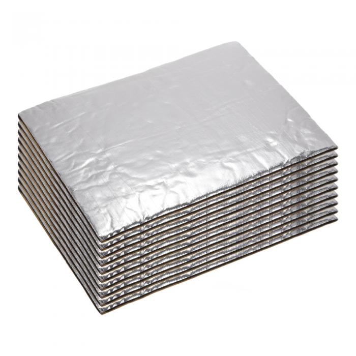 X AUTOHAUX 10個 197mil 5mm 0.46平方フィート カーサウンドデッドニングマット ガラスファイバー ヒートシールド素材 フードおよびボートエンジンカバー用 19.69