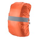 PATIKIL 55-65L 防水バックパックレインカバー ノンスリップ バックパックカバー 反射ストラップ付き ステイドライ ハイキング キャンプ 狩猟用 L オレンジ