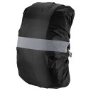 PATIKIL 65-75L 防水バックパックレインカバー ノンスリップ バックパックカバー 反射ストラップ付き ステイドライ ハイキング キャンプ 狩猟用 XL ブラック