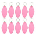 PATIKIL モーテルのキーホルダー レトロ 10個入り ブランクホテルキーホルダー ランブス レトロ キー ラベル ラベル DIY 工芸品 装飾 リュック 荷物 ピンク