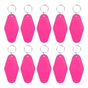 PATIKIL モーテルのキーホルダー レトロ 10個入り ブランクホテルキーホルダー ランブス レトロ キー ラベル ラベル DIY 工芸品 装飾 リュック 荷物ローズレッド