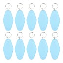PATIKIL モーテルのキーホルダー レトロ 10個入り ブランクホテルキーホルダー ランブス レトロ キー ラベル ラベル DIY 工芸品 装飾 リュック 荷物 スカイブルー