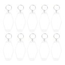 PATIKIL モーテルのキーホルダー レトロ 10個入り ブランクホテルキーホルダー ランブス レトロ キー ラベル ラベル DIY 工芸品 装飾 リュック 荷物 クリアホワイト