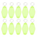 PATIKIL モーテルのキーホルダー レトロ 10個入り ブランクホテルキーホルダー ランブス レトロ キー ラベル ラベル DIY 工芸品 装飾 リュック 荷物 クリアグリーン