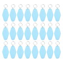 PATIKIL モーテルのキーホルダー レトロ 24個入り ブランクホテルキーホルダー ランブス レトロ キー ラベル ラベル DIY 工芸品 装飾 リュック 荷物 スカイブルー