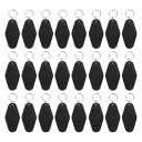 PATIKIL モーテルのキーホルダー レトロ 24個入り ブランクホテルキーホルダー ランブス レトロ キー ラベル ラベル DIY 工芸品 装飾 リュック 荷物 ブラック