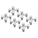 PATIKIL 27mm 弾性バックル パンツウエストバックル 妊婦ベルトエクステンション 6個入り 調整可能 ジーンズ用パンツ用 ウエストバンドボタンタイトナー シルバートーン