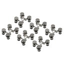PATIKIL 32mm パンツウエストバックル 妊婦ベルトエクステンション 調整弾性バックル 6個入り 調整可能 ジーンズ用パンツ用 ウエストバンドボタンタイトナー ブラック