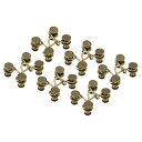 PATIKIL 32mm パンツウエストバックル 妊婦ベルトエクステンション 調整弾性バックル 6個入り 調整可能 ジーンズ用パンツ用 ウエストバンドボタンタイトナー ブロンズ
