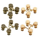 PATIKIL 27mm 32mm ウエストエクステンダーバックル パンツウエストバックル 調整弾性バックルセット 4個入り 調整可能 ジーンズ用パンツ用 ウエストバンドボタンタイトナー ゴールドトーン ブロンズ