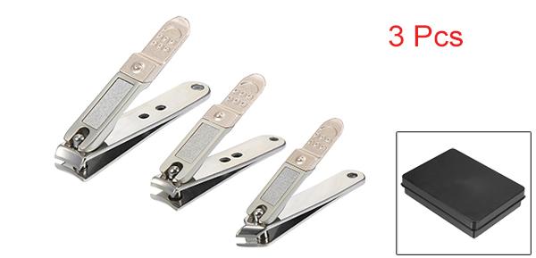 VOCOSTE 爪切り 爪切りセット ネイルケア用 ポータブル シャンパン ステンレス鋼 3個