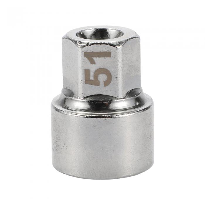 A ABSOPRO ホイールロックナット#51 3/4インチ直径15角溝防盗ネジナット取り外しキーソケット Porscheに対応ボクスター911カイエンマカン用