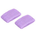 PATIKIL スポーツリストバンド 8x5cm 2本 綿テリークロス 吸収性の汗止めバンド テニス 野球 エクササイズ アスレチックランニング用 ライトパープル