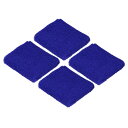 PATIKIL スポーツリストバンド 8x8cm 4本 綿テリークロス 吸収性の汗止めバンド テニス 野球 エクササイズ アスレチックランニング用 ダークブルー(4)