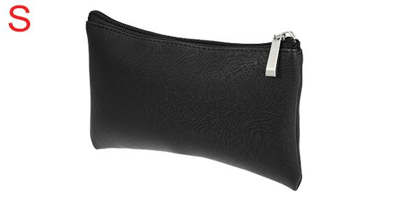 VOCOSTE 旅行用化粧バッグ メイクブラシホルダー メイクアップオーガナイザーバッグ 化粧収納バッグ ポータブル PUレザー 1個 ブラック S