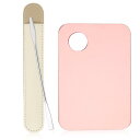 VOCOSTE アクリル化粧メイクパレット ファンデーションブレンディングツール 化粧メイクパレット メイクアップスクレーパー付き 1セット シルバートーン(4)
