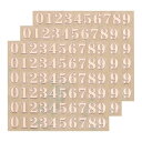 3シート3 mm/0.12インチミニナンバーステッカー 3D合金自己粘着0-9ナンバーステッカー クラフト スクラッ プブッキング ご挨拶カード デコレーション用 ローズ金色