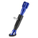 Motoforti オートバイのキックスタンド サイドサポートスタンドセット CNC アルミニウム合金 ユニバーサル アジャスタブル ブルー ブラック