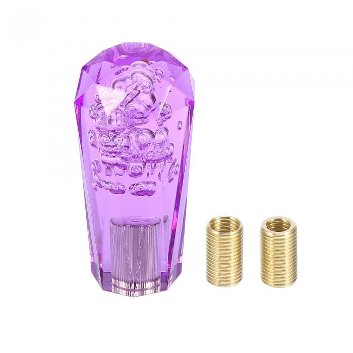 X AUTOHAUX ギアシフトノブスティック 10 cm ユニバーサル 手動ギアシフターの交換 パープル