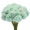 人工花のヘッド シルクの菊の花のボール 青いフェイクフラワー DIYクラフト ウェディングやパーティー用 20個
