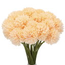 人工花のヘッド シルクの菊の花のボール ハイドランジア シャンパンカラーのフェイクフラワー DIYクラフト ウェディング パーティー用 20個