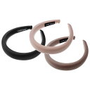 VOCOSTE ヘアバンド ファブリックワイドヘッドバンド シンプルデザイン クラシックスタイル ヘッドバンド 滑り止め ファッション 3個セット ライトブラウ...