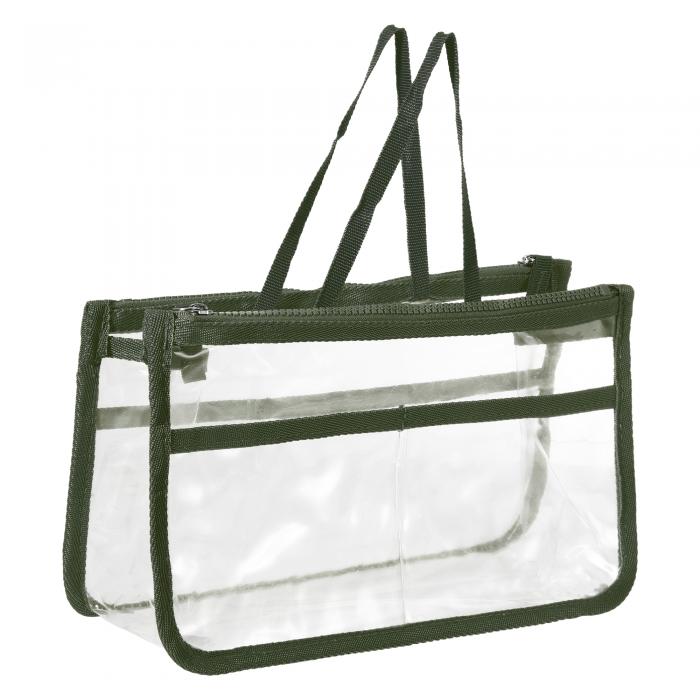 VOCOSTE 化粧ポーチ 化粧バッグ 防水 EVAファスナーポーチ 透明携帯洗面バッグ 旅行用 緑
