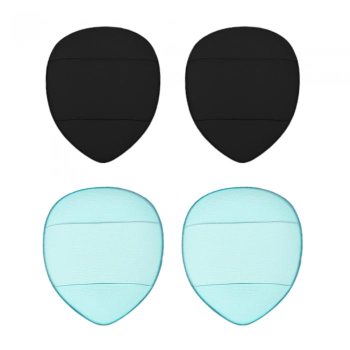 VOCOSTE 化粧パフ エアパフ 指のパフ スポンジパフ メイク用パフ ミニサイズ 乾湿両用 水滴形 ポータブル 柔らかい 4枚 黒 青