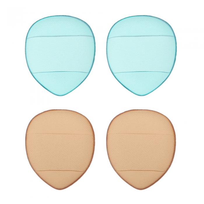 VOCOSTE 化粧パフ エアパフ 指のパフ スポンジパフ メイク用パフ ミニサイズ 乾湿両用 水滴形 ポータブル 柔らかい 4枚 青 褐色