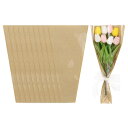 M METERXITY 50パックの花束用フラワーバッグ 誕生日/結婚式/卒業式用のクラフトフラワーラッピングペーパー 花束用フラワースリーブ 9.8"x 17.7", 茶色