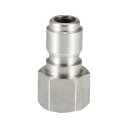 Hihaha 圧力洗浄機カプラー 外部ワッシャーガンアダプター / 車用 耐久性 ステンレス製 / M10x1.0 シルバートーン 1個