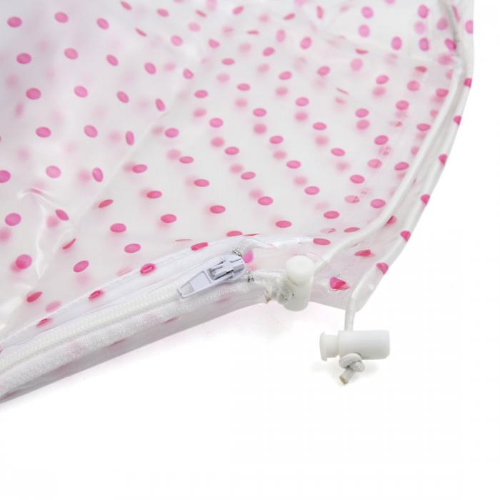 ソウテン [uxcell] レインシューズカバー クリア ピンク サイズ XL ドット パターン 滑り止め 再使用可能なレインシューズカバー オーバーシューズ 1ペア