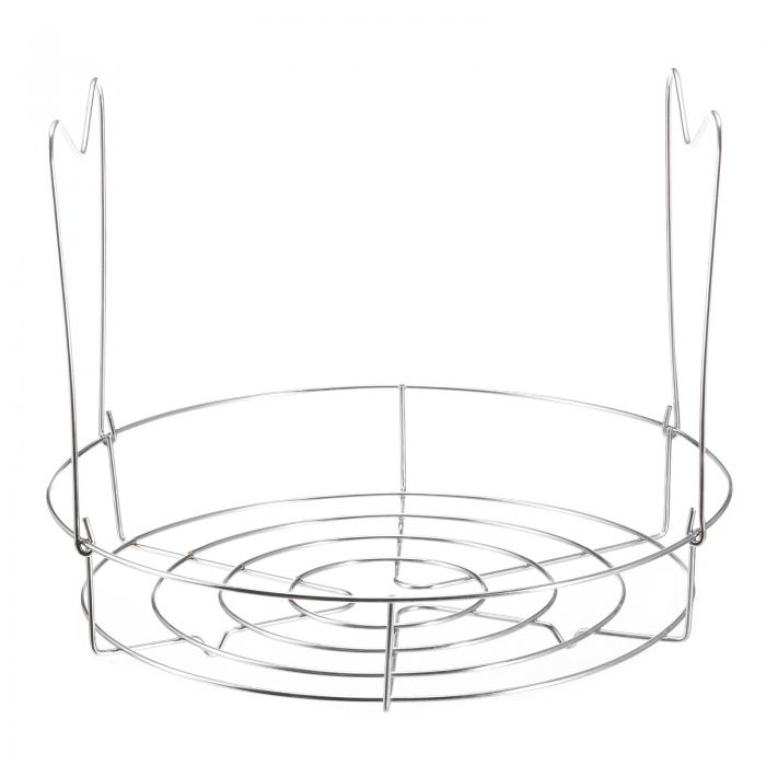 缶詰ラック ステンレス鋼 蒸し器缶詰ジャーラック ハート型ハンドル付き メイソンジャー ボールジャー用 シルバー 290 mm