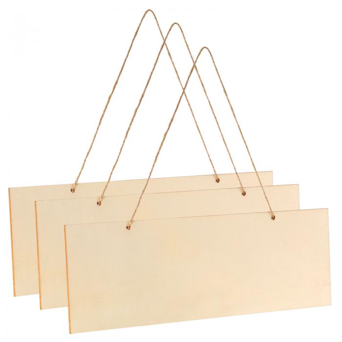 未完成の木製掛け看板 11.8 x 3.9