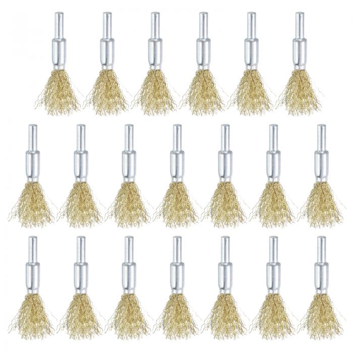 ワイヤーブ ラシ 9.5 mm径ドリル用 研磨ワイヤーホイール 丸シャンク カーボンスチールカップブ ラシ ..