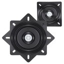 2個セット 8" バースツールスイベルプレート交換用 ボールベアリングシートスイベルベース バースツール スイベルチェア リクライナー用 黒