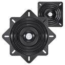 2パック10"バースツールスイベルプレート交換用 ボールベアリングシートスイベルベース バースツール スイベルチェア リクライナー用 黒