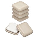 家具用スライダー、24個セット 1インチ - プラスチック製の自己粘着式スクエアスライディングパッド、カーペット、タイル、ビニール、ハードウッドフロア用のチェアグライド(グレー)