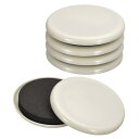 家具用スライダー、8個セット 3.5インチ - プラスチック製再利用可能な丸いスライディングパッド、カーペット、タイル、ビニール、ハードウッドフロア用のチェアグライド(グレー)