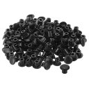 300個 ネジ穴プラグ 5mm(3/16")直径のプラスチック製シェルフボタンフラッシュタイプキャップ 家具キャビネットカップボード用 黒