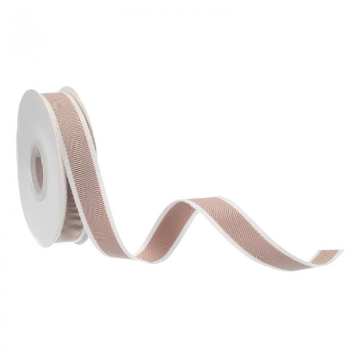 PATIKIL 9.8ヤード×0.6インチのクリスマスストライプリボン キャンディリボンロールファブリックラッピングリボン クラフトリース誕生日結婚式祭り装飾用 カーキ