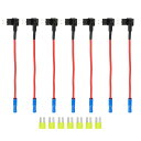 カーヒューズタップ回路アダプター7個 ユニバーサル 12V 20Aマイクロ2APT APRブレードタイプヒューズ7個付き 1セット(2)