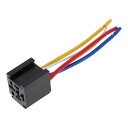 A ABSOPRO 5 Pins 80A 12V オートリレー ハーネスソケット付き 防水カーリレー ブラック 1 個