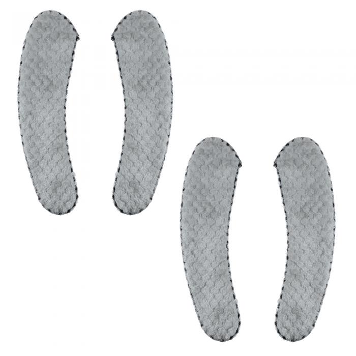 VOCOSTE 便座カバーパッド バスルーム 暖かい 便座クッション 洗える 再利用可能 グレー 2ペア