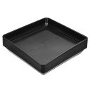 植木鉢受け皿 185 mm プラスチック 正方形 フラワードリップトレイ 屋内屋外用 ブラック 10個
