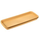 プラントポット受け皿 長方形 フラワードリップトレイ 屋内屋外用 57 x 22 cm プラスチック テラコッタ 3個入り