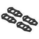 PATIKIL 10mm スケートボード用ライザーパッド 4個入り プラスチック ロングボードライザーパッド アングルドウェッジ ショックパッド スケートボードトラック用 ブラック