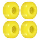 PATIKIL 52 mm スケートボードホイール 4個 ストリートホイール スケートボード用 クルーザーホイール交換用 95A イエロー