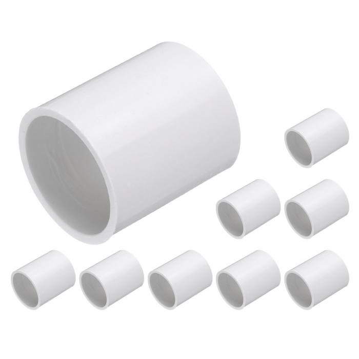 10個 PVCパイプ継手1インチカップリングアダプター（ソケットxソケット）家具グレードDIY PVC接続ガー..