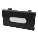 ティッシュボックス ブラック PUレザー素材 23×12×4.2cm サンバイザーペーパーホルダーカバー 1個入り